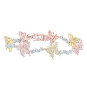 2 5/8CTW-DIA CN FASHION BUTTERFLY BRACELET (7 INCH)