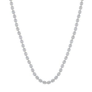 10k Yellow Gold Baguette Diamond 24″” Link Chain Necklace 12 Cttw