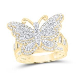 Natural Diamond Butterfly Fashion Ring – Elegant Statement Jewelry