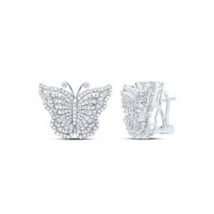 1 CTW-NAT DIA NK FASHION BUTTERFLY EARRING