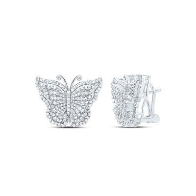 1 CTW-NAT DIA NK FASHION BUTTERFLY EARRING