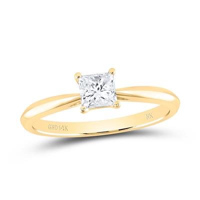 1 CT Natural Diamond Princess Solitaire Ring – SI IJ