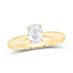 3/4 CT Natural Diamond Oval Solitaire Ring – SI IJ