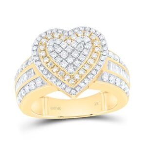 1 Cttw Natural Diamond Fashion Heart Ring