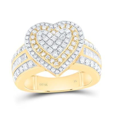 1 Cttw Natural Diamond Fashion Heart Ring