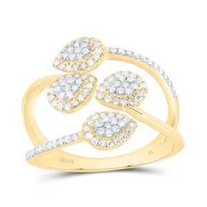 1/2 Cttw Natural Diamond Fashion Pear Ring