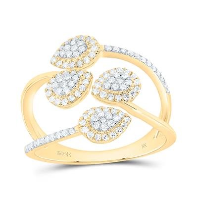 1/2 Cttw Natural Diamond Fashion Pear Ring