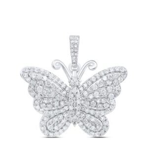 3/4CTW-DIA NK BUTTERFLY FASHION PENDANT