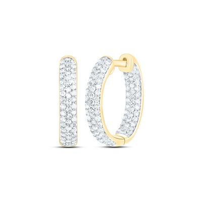 5/8CTW-NAT DIA NK FASHION HOOP EARRING