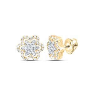 3/8CTW-DIA NK FASHION FLOWER EARRING