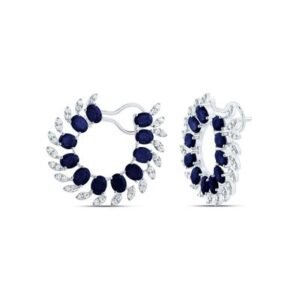 1CTW-NAT DIA ANA M 91/4CTW OV-BS NAT GEM FASHION EARRING