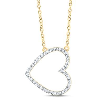 1/6CTW-NAT DIA P1 GIFT HEART NECKLACE (18 INCH)