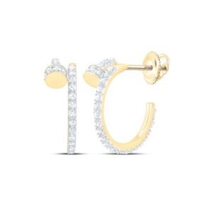 1/2CTW-NAT DIA NK FASHION HOOP EARRING