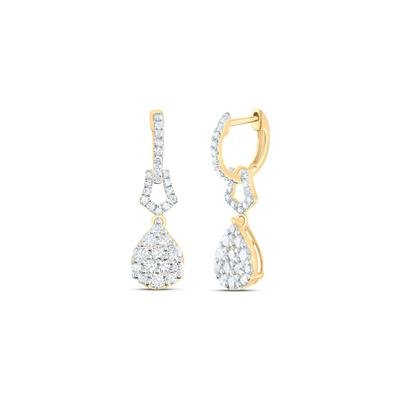 1 CTW-DIA CN FASHION PEAR DANGLING EARRING